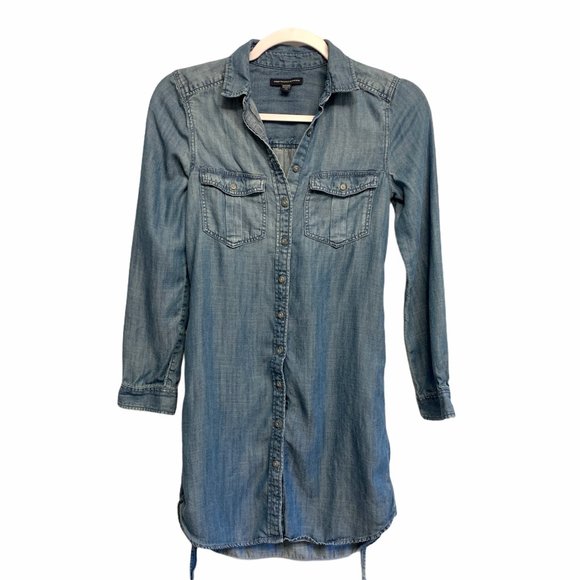 American Eagle Outfitters Dresses & Skirts - XXS American Eagle Chambray Shirt Dress Tie Waist